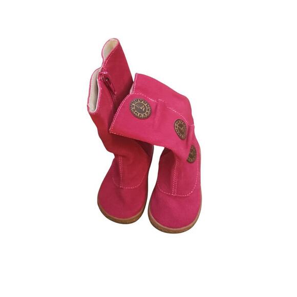 Livie & Luca Tiempo sz 4 toddler pink suede boots - Picture 2 of 5
